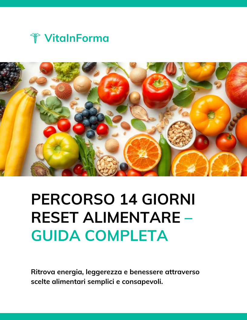 Percorso reset alimentare 14 giorni menu giornalieri checklist detox abitudini sane
