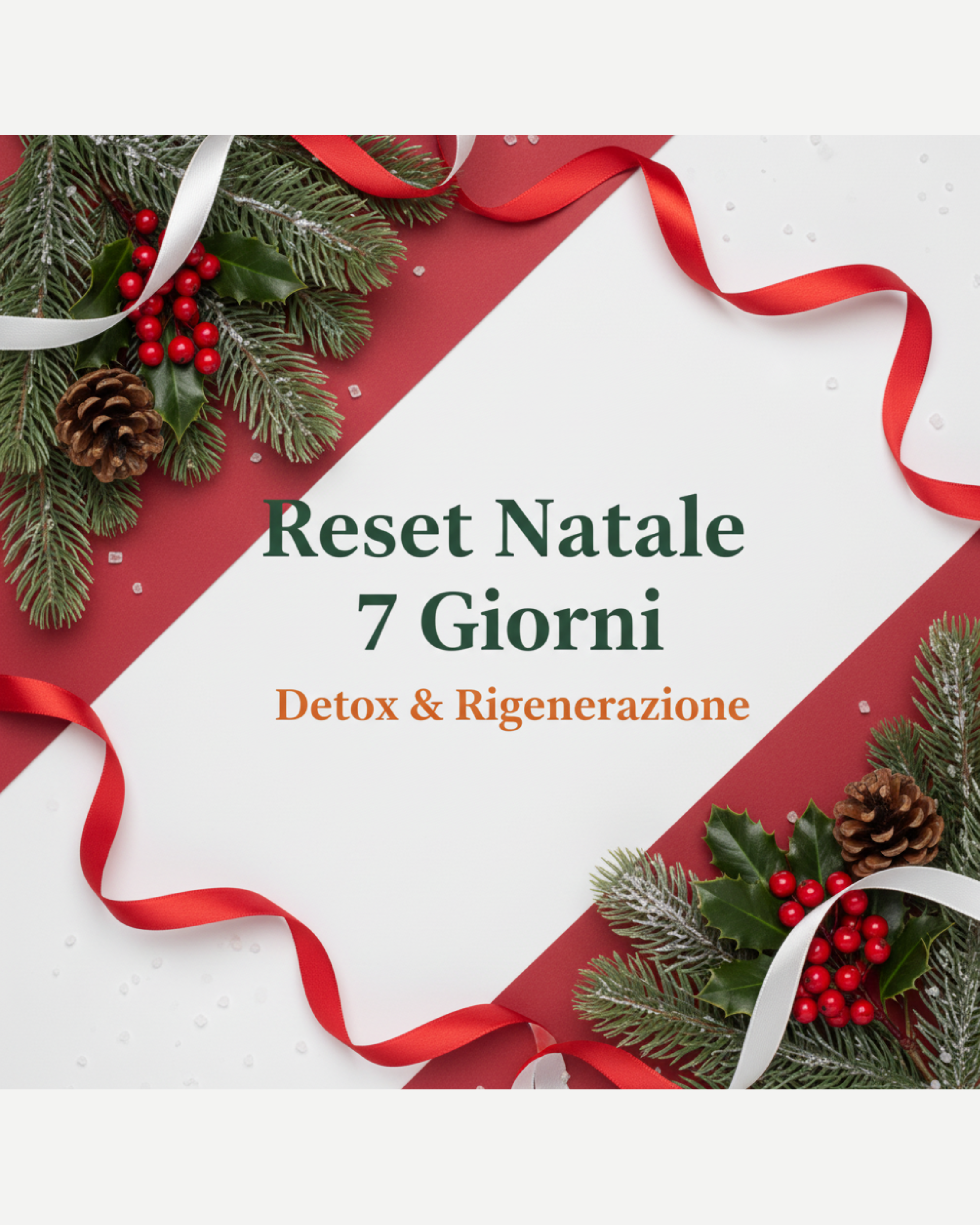 Piano detox 7 giorni menu depurativo post feste natalizie con lista spesa e planner giornaliero
